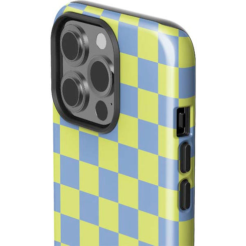 Neon Checkered iPhone 15 Pro Impact Case
